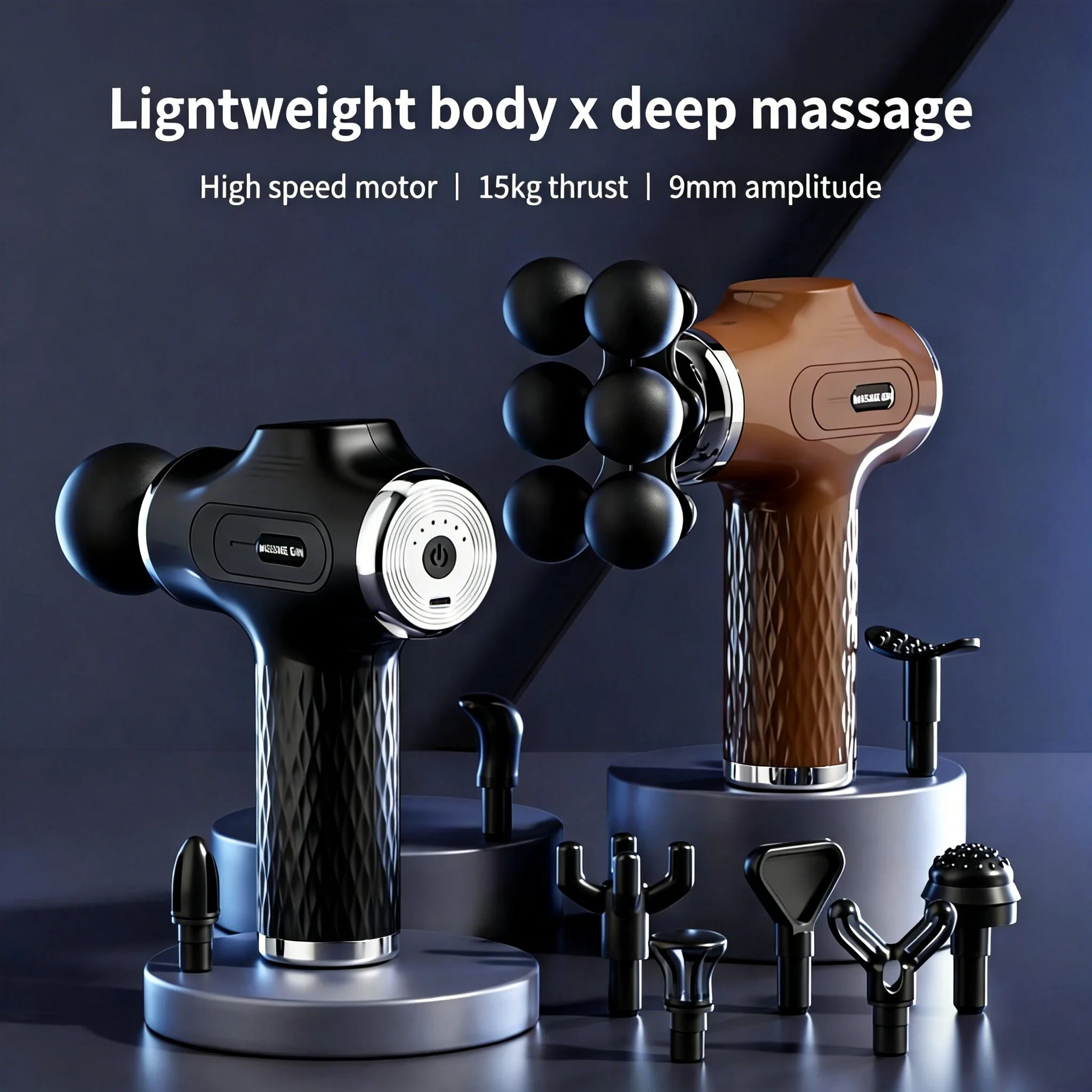 Scalp Massager Electric - 10 head massage gun muscle relaxation