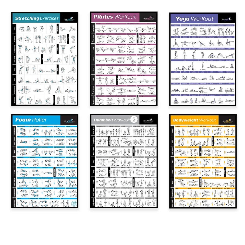 Health Wellness And Fitness - Body Exercise Training Chart Workout Home