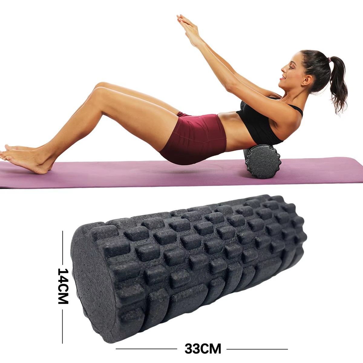 Health Wellness And Fitness - 30/33cm Fitness Foam Roller Yoga Massage