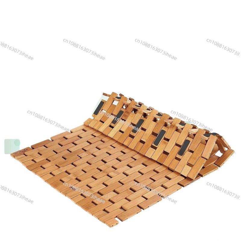 Bamboo Bath Mat - Bamboo Bath Mat for Bathroom Foldable