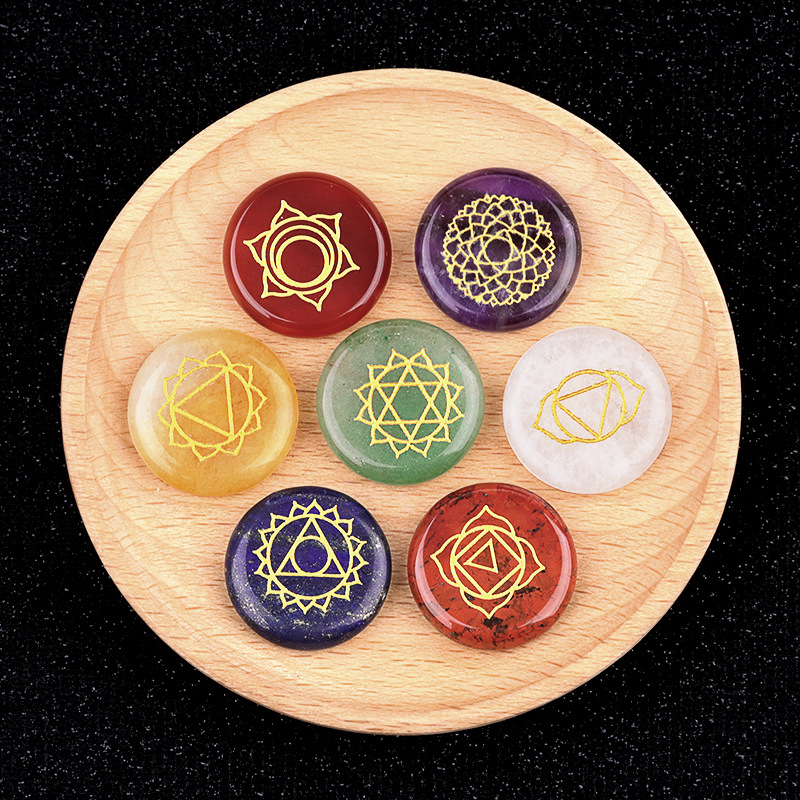 7pcs/set Natural Stone Beads O - Healing Crystal Set recension och pris