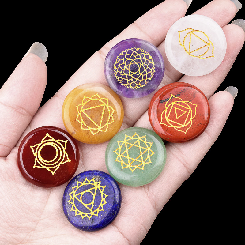 7pcs/set Natural Stone Beads O - Healing Crystal Set recension och pris