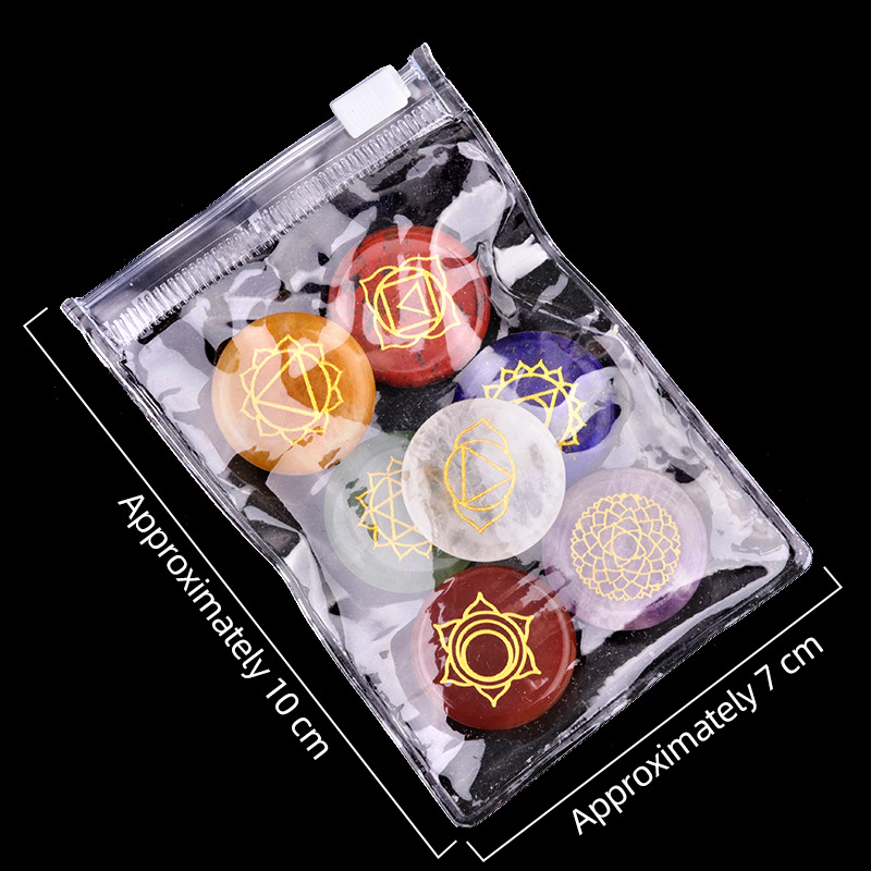 7pcs/set Natural Stone Beads O - Healing Crystal Set recension och pris