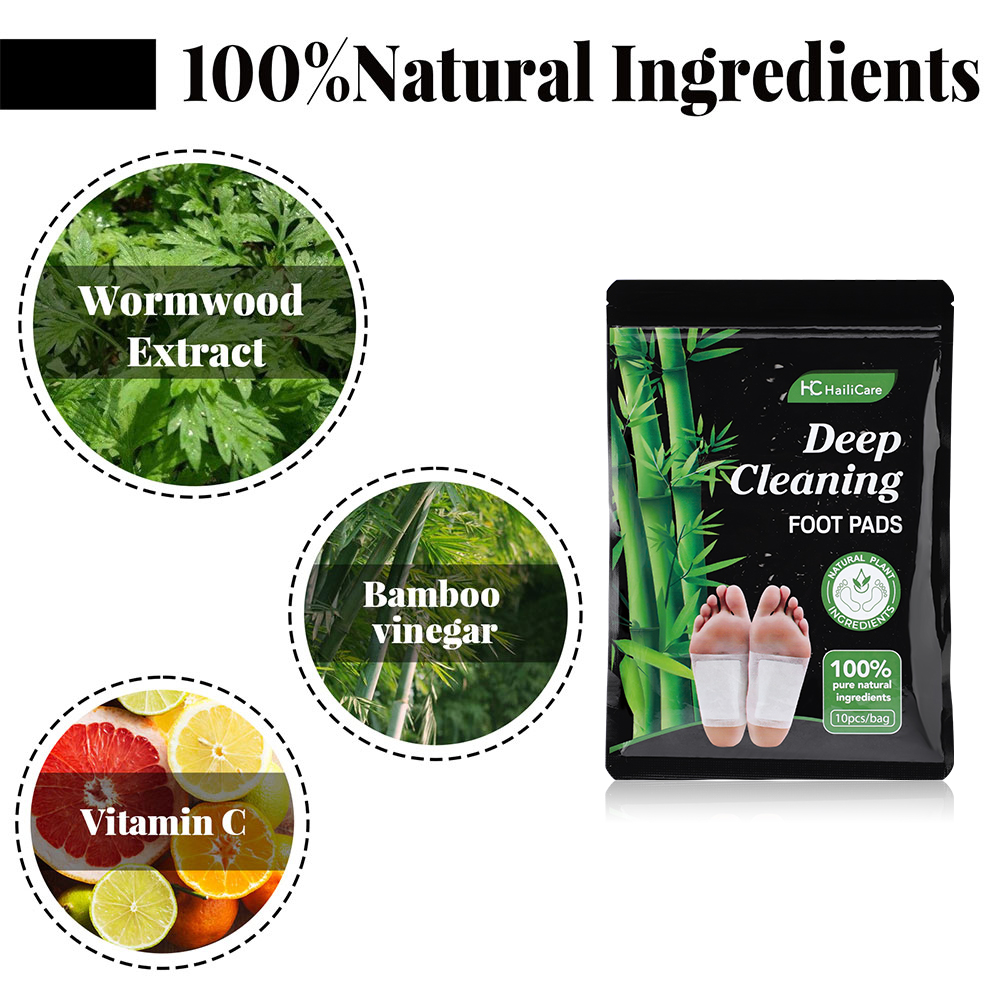 10pcs Mugwort Bamboo Charcoal  - Detox Foot Patch recension och pris