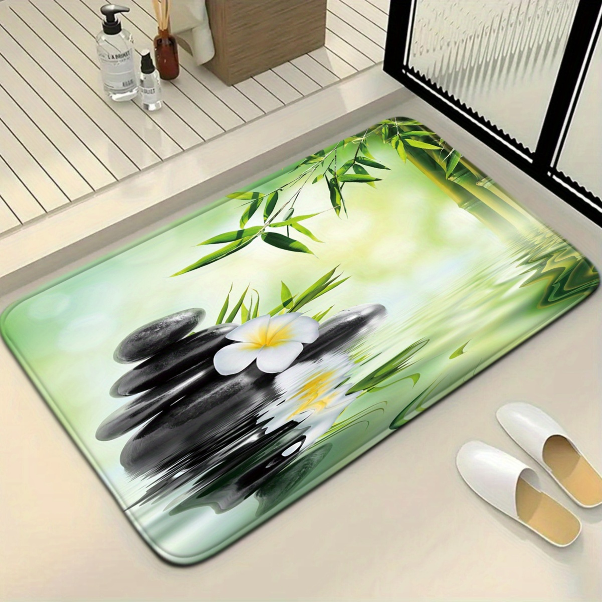 3-Piece Chinese Bamboo Water F - Bamboo Bath Mat recension och pris