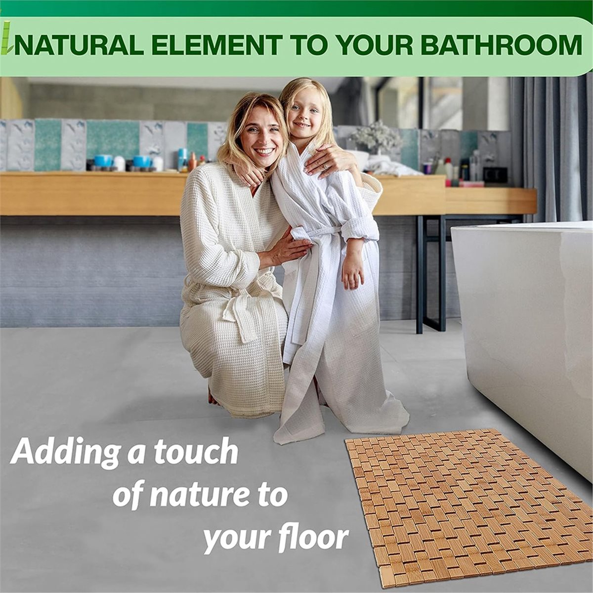 NOCM Bamboo Bath Mat - Foldabl - Bamboo Bath Mat recension och pris