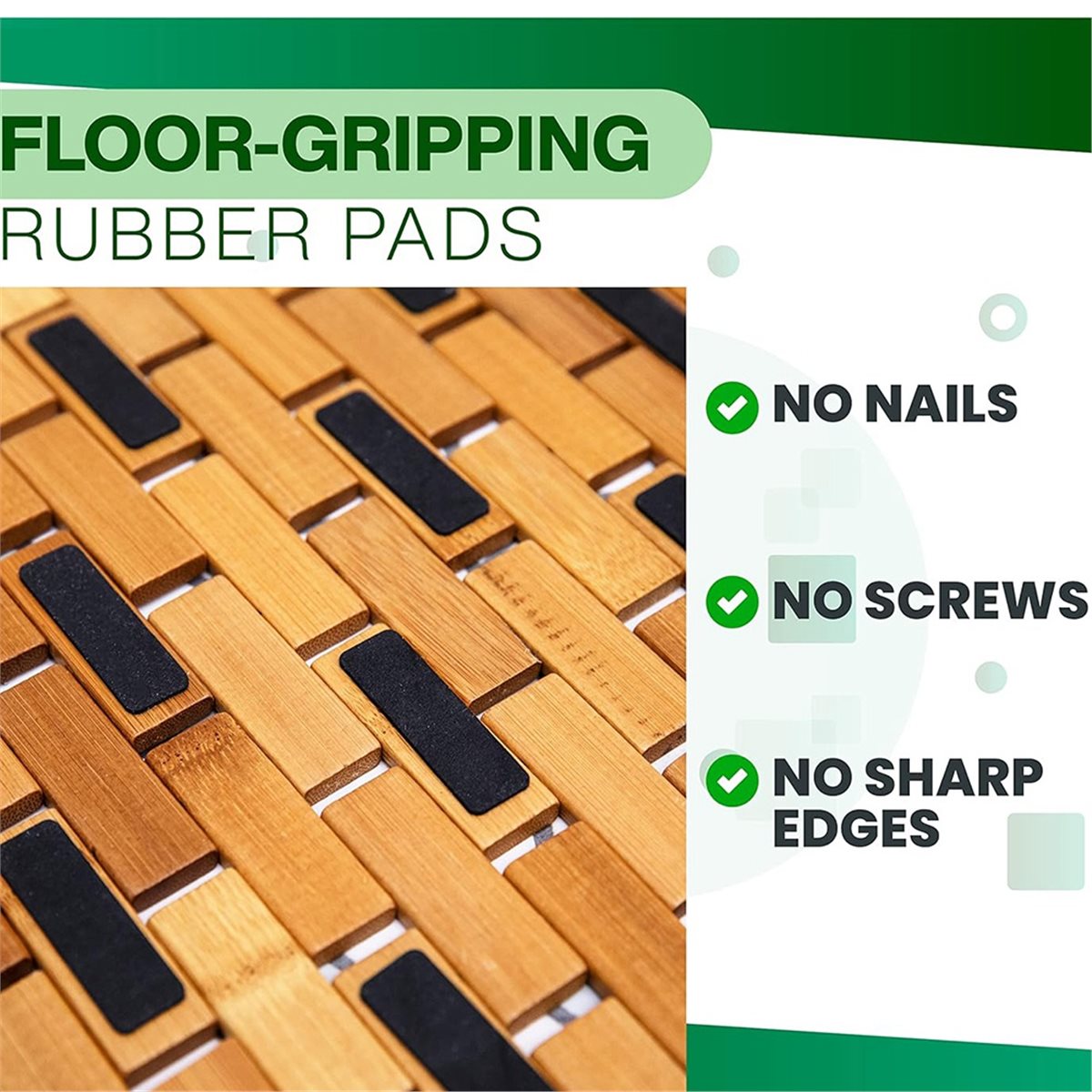 NOCM Bamboo Bath Mat - Foldabl - Bamboo Bath Mat recension och pris