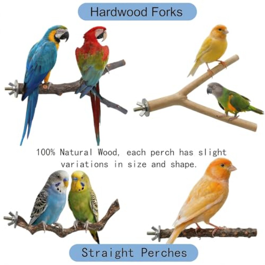 8PCS natural wood bird perches - Health & Wellness Naics Code recension och pris