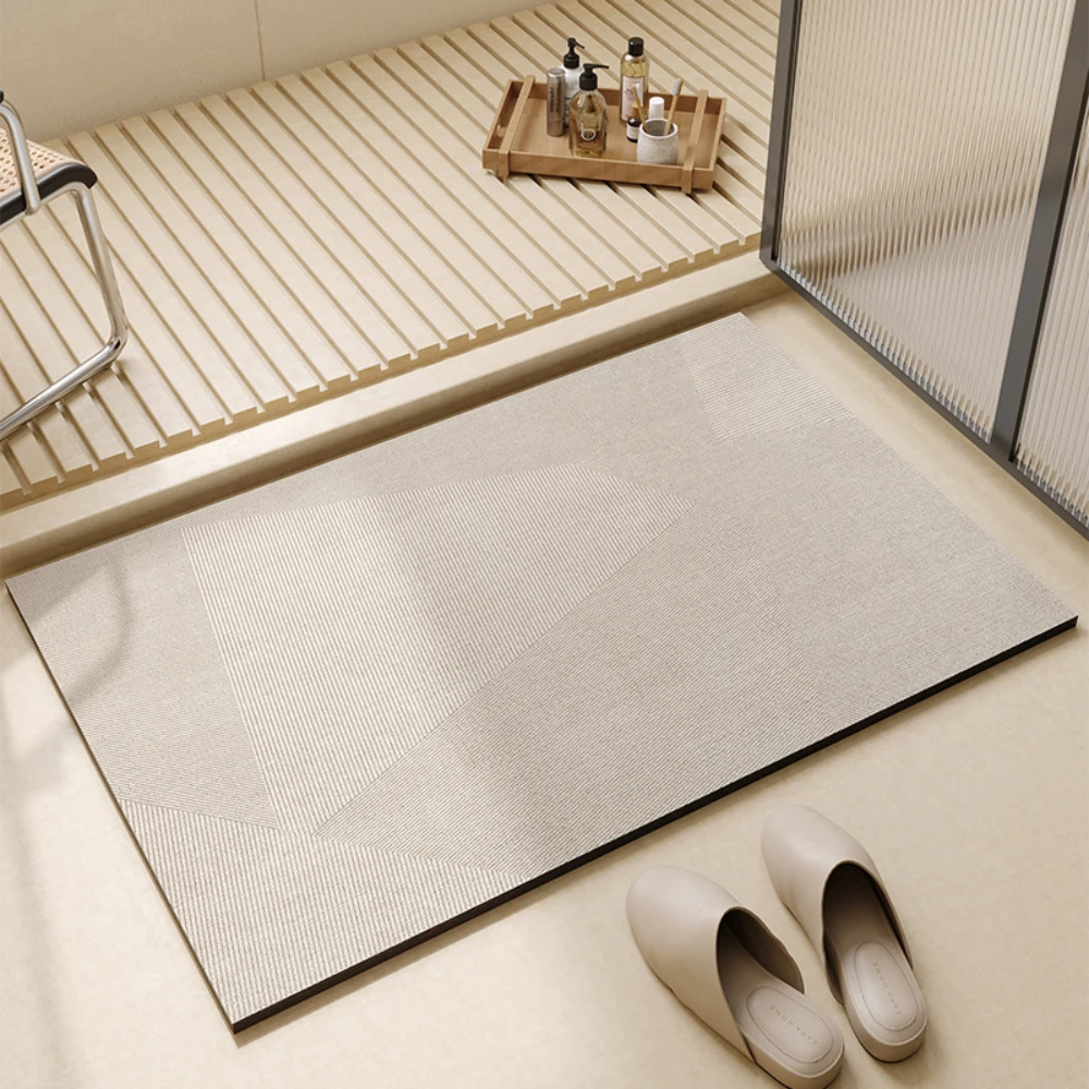 Light Coffee Geometric Line Di - Bamboo Bath Mat recension och pris