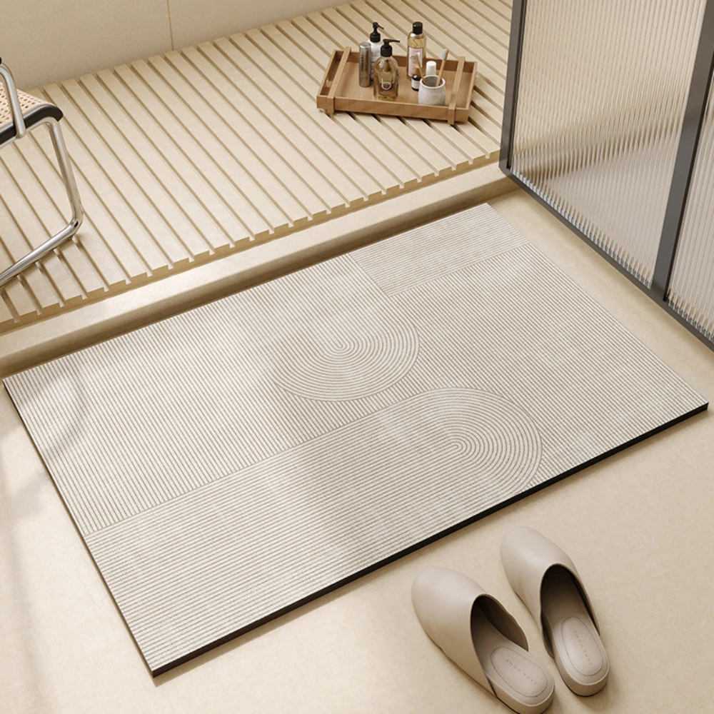 Light Coffee Geometric Line Di - Bamboo Bath Mat recension och pris