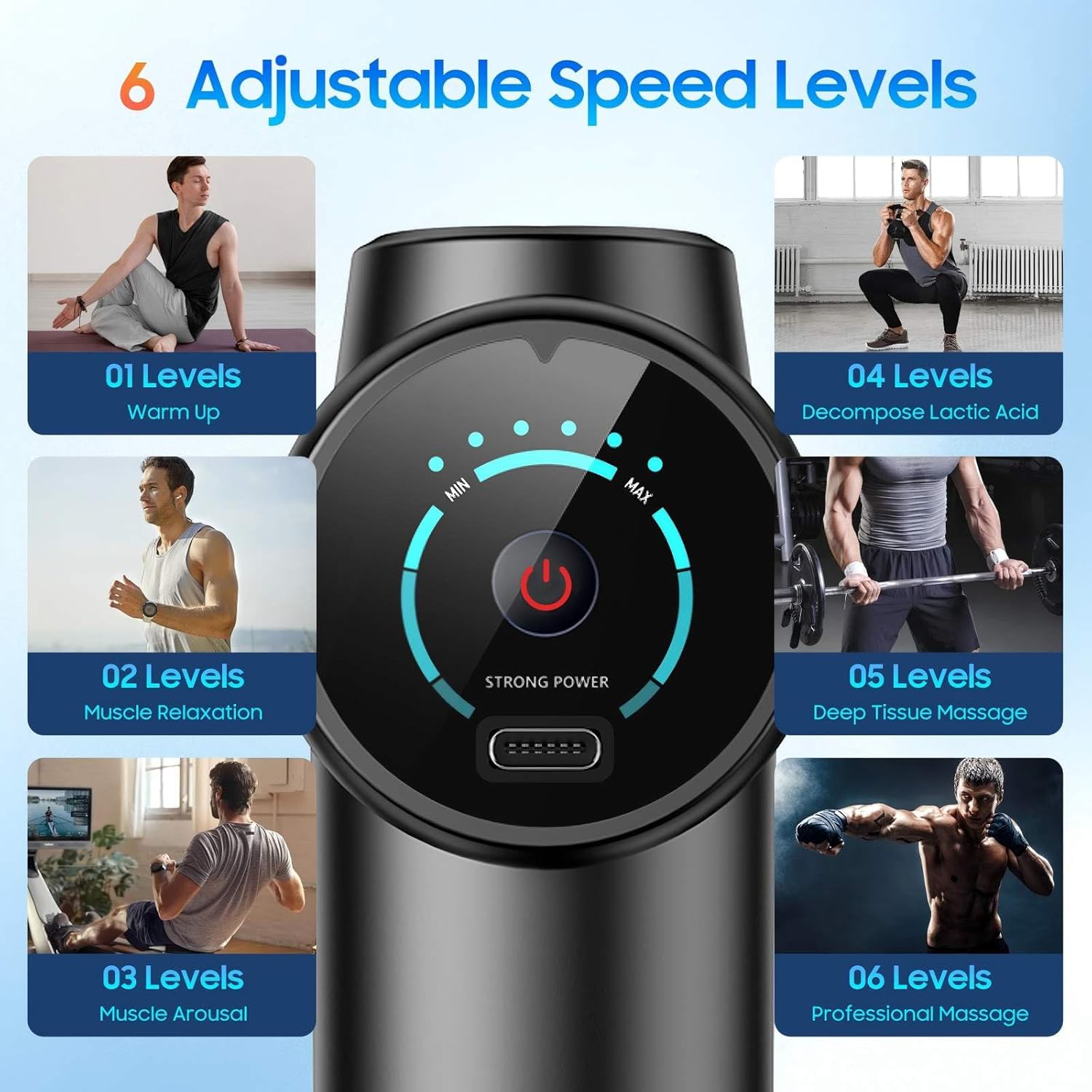 New Deep Tissue Massage Gun Po - Health Wellness And Fitness recension och pris